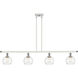 Ballston Athens LED 48 inch White and Polished Chrome Island Light Ceiling Light in Clear Glass