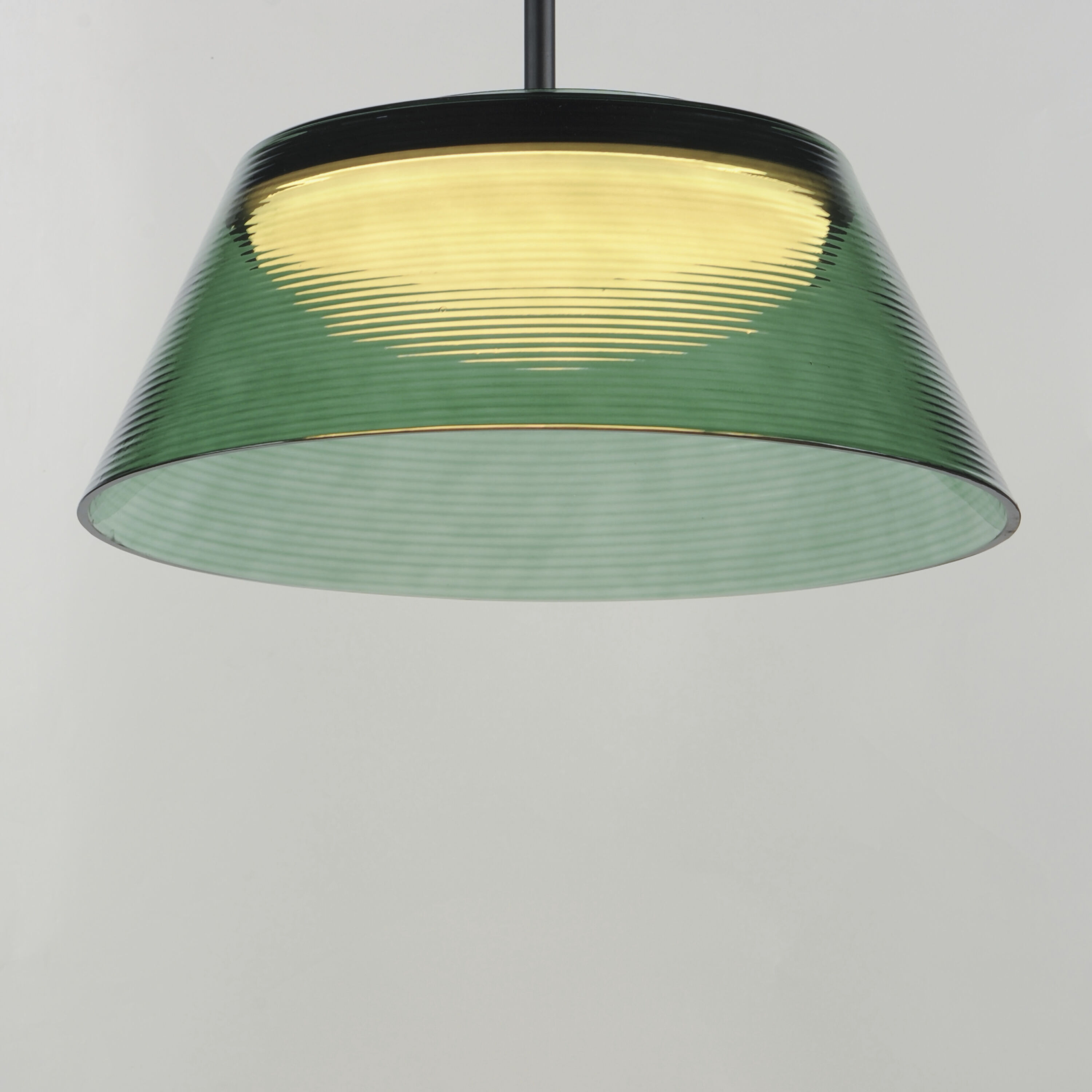 Jensen LED 18 inch Black Single Pendant Ceiling Light in Green