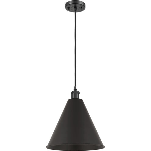 Ballston Cone LED 16 inch Matte Black Mini Pendant Ceiling Light