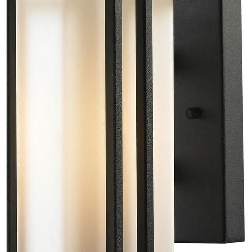 Croftwell 1 Light 12 inch Textured Matte Black Outdoor Wall Sconce in Incandescent