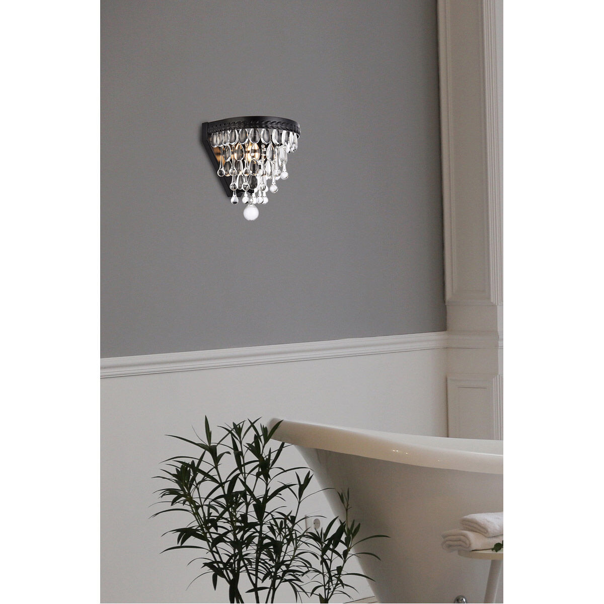 Nordic 1 Light 7.5 inch Black Wall Sconce Wall Light