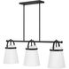 Tori LED 38 inch Black Chandelier Ceiling Light, Linear