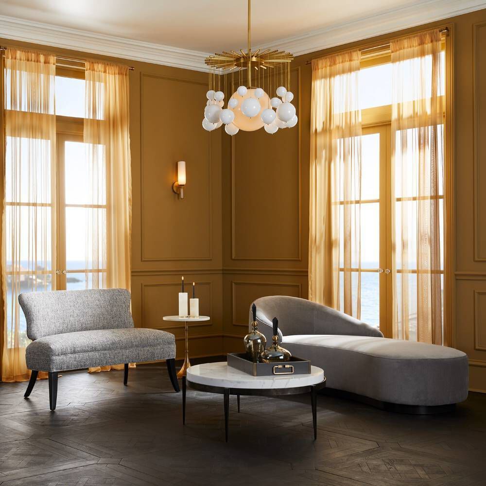 Turner Sharkskin Chaise, Right Arm