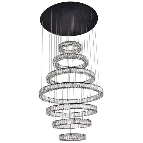 Monroe 7 Light 40 inch Black Chandelier Ceiling Light