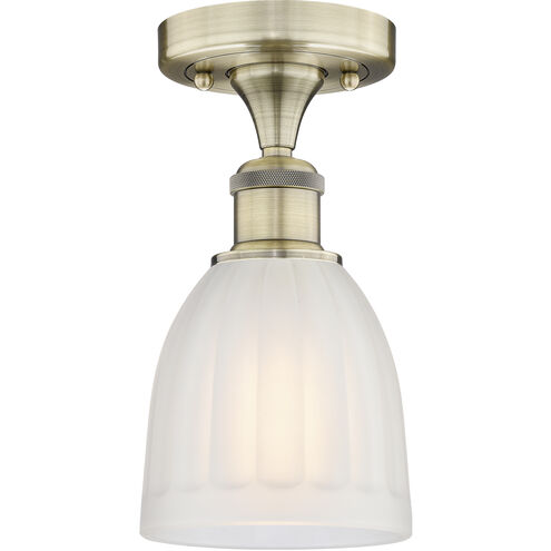Brookfield 1 Light 5.75 inch Antique Brass Semi-Flush Mount Ceiling Light