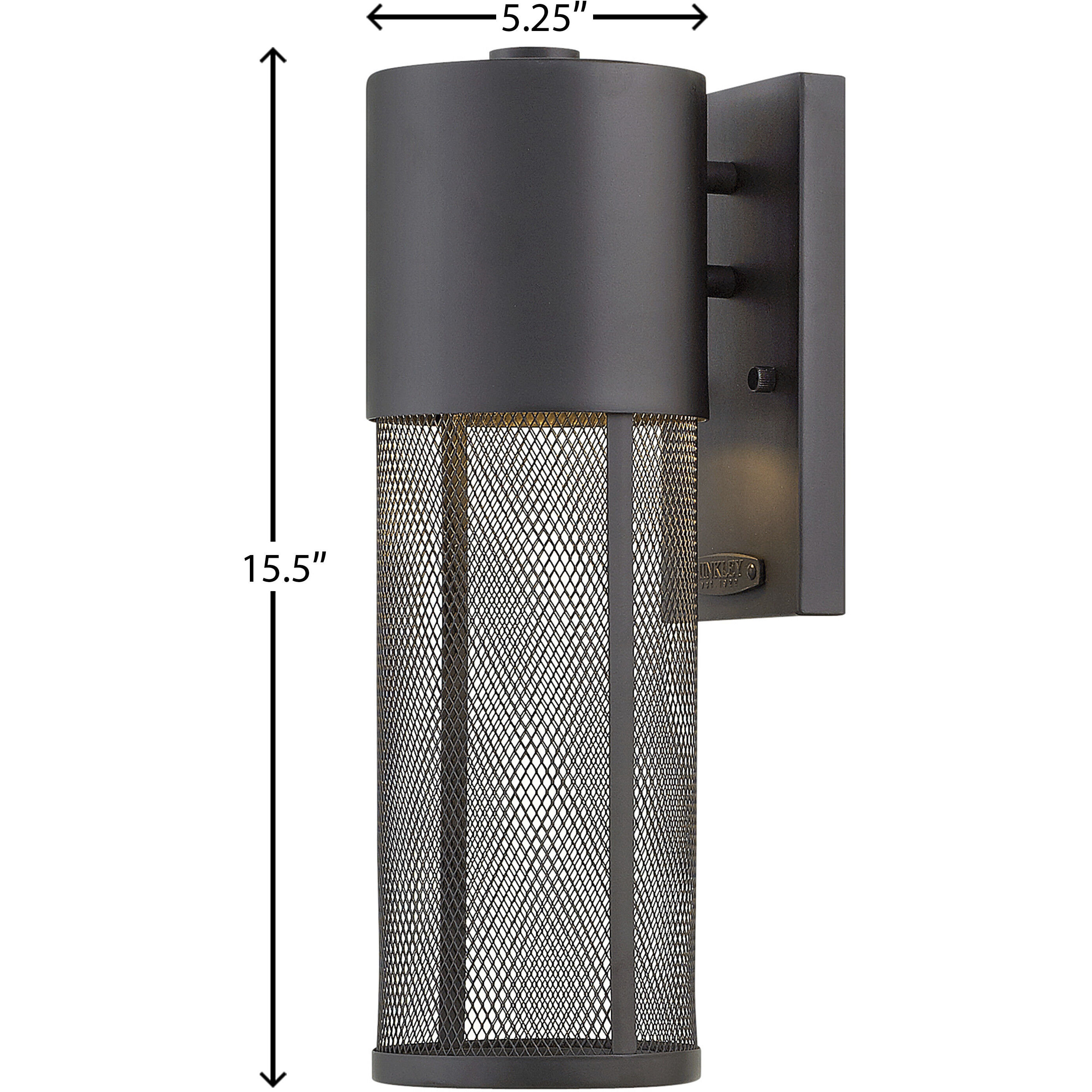 Aria LED 16 inch Black Outdoor Wall Mount Lantern, Small