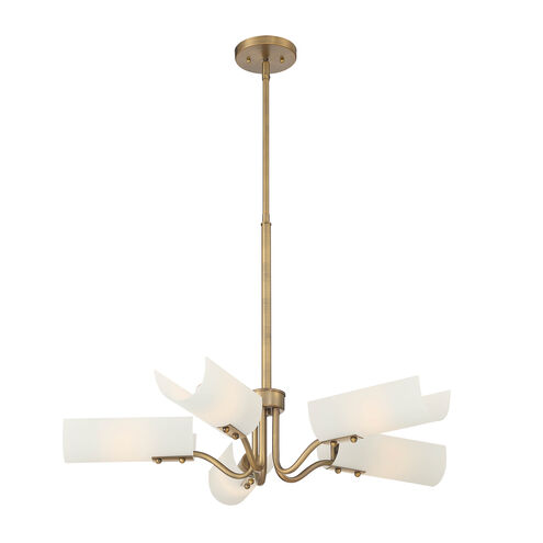 Manhasset 5 Light 30 inch Old Satin Brass Chandelier Ceiling Light