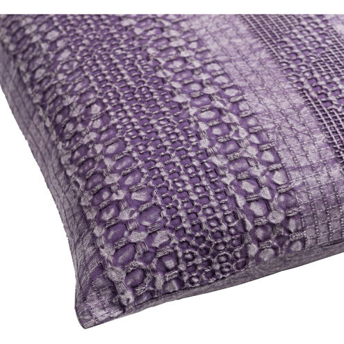 Washed Waffle 20 inch Medium Purple Pillow Kit in 20 x 20, Square