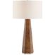 McCaffrey 29.5 inch 100 watt Burl Wood and Antique Brass Table Lamp Portable Light