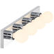 Bellisse 4 Light 24 inch Chrome Bathroom Vanity Light Bar Wall Light