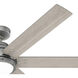 Gravity 60 inch Matte Silver with Light Gray Oak Blades Ceiling Fan