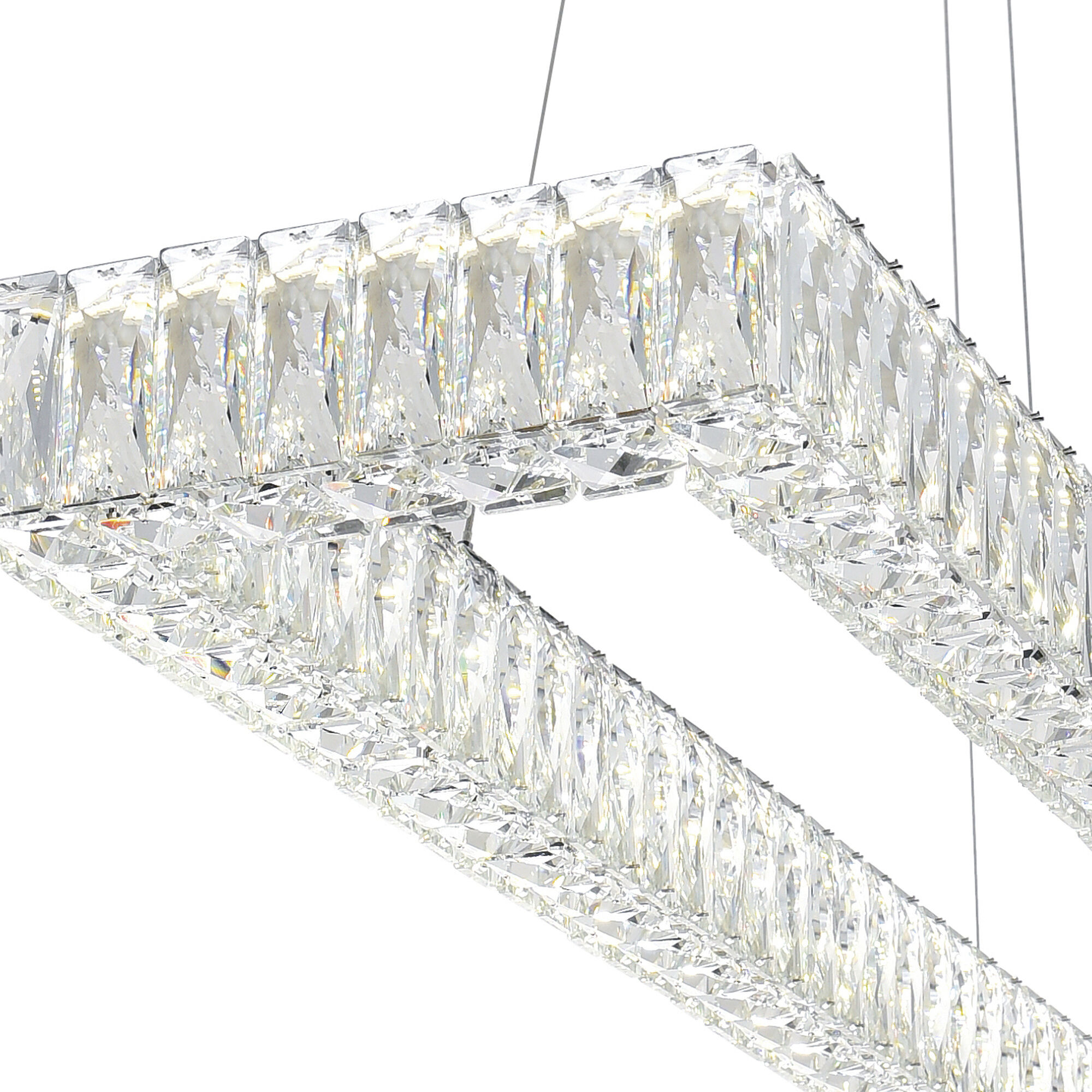 Felicity LED 52 inch Chrome Pool Table Light Ceiling Light