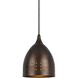 Signature 1 Light 7 inch Rust Metal Pendant Set Ceiling Light