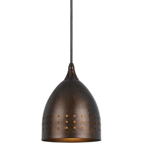 Signature 1 Light 7 inch Rust Metal Pendant Set Ceiling Light