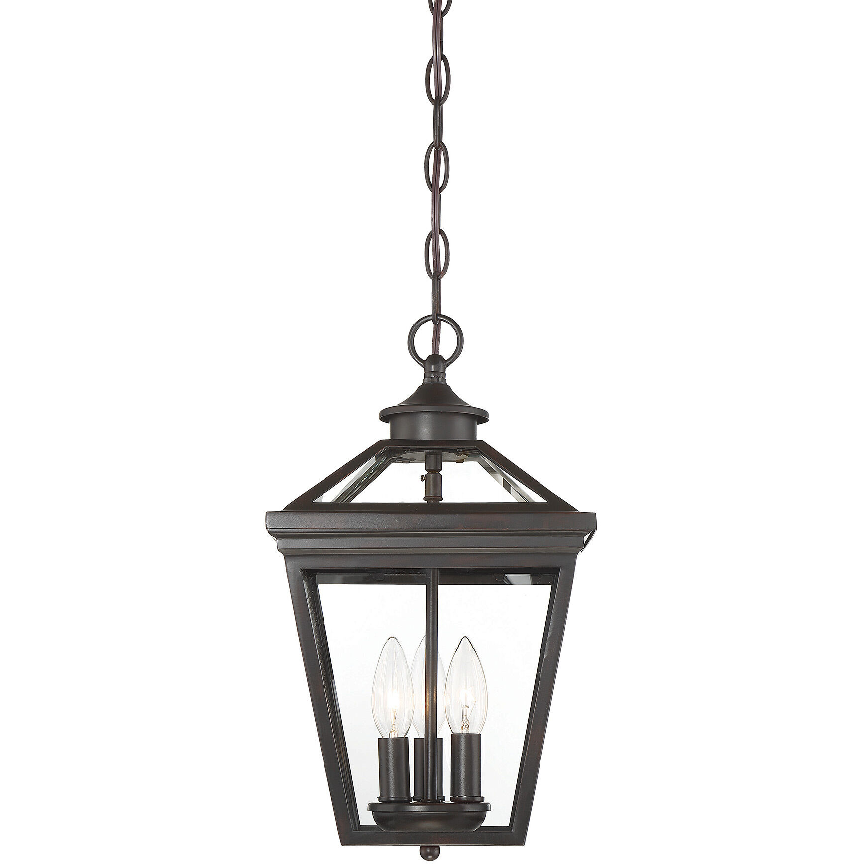 Ellijay 3 Light 9 inch English Bronze Outdoor Hanging Lantern