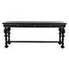 Portuguese 72.5 X 20.5 inch Hand Rubbed Black Console
