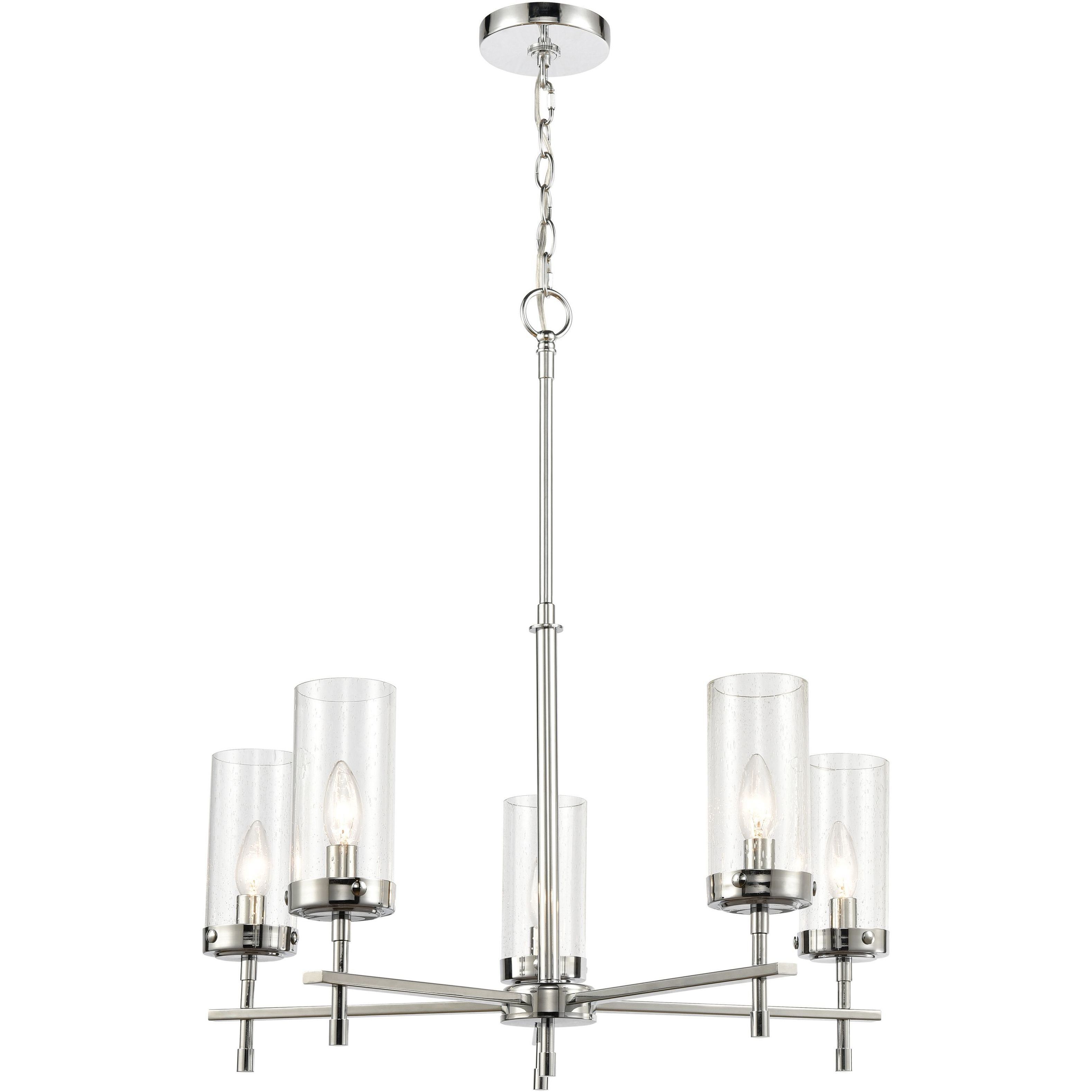 Melinda 5 Light 25 inch Polished Chrome Chandelier Ceiling Light
