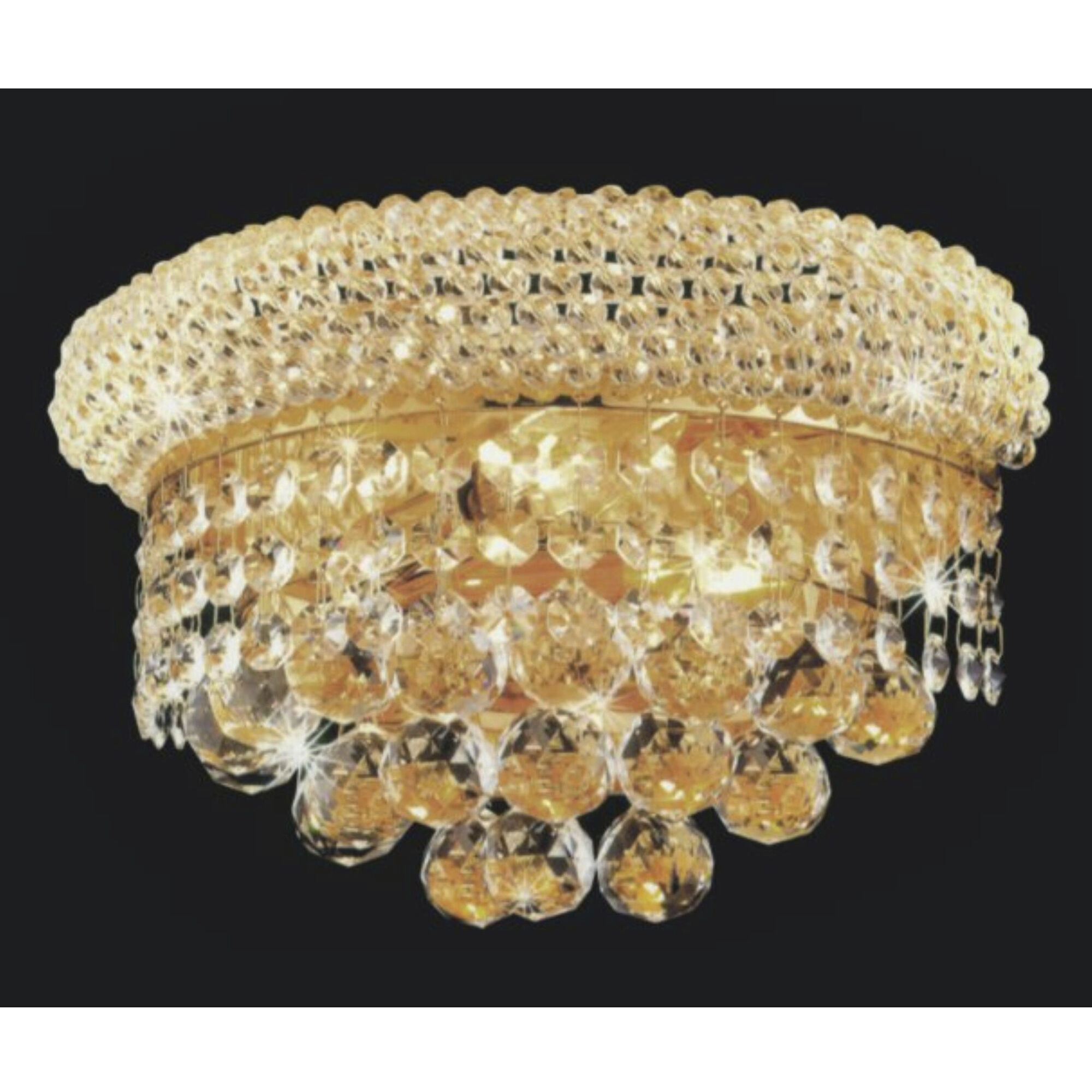 Empire 2 Light 12 inch Gold Wall Light