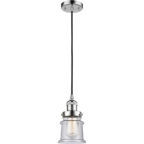 Franklin Restoration Canton LED 6 inch Polished Chrome Mini Pendant Ceiling Light in Seedy, Franklin Restoration
