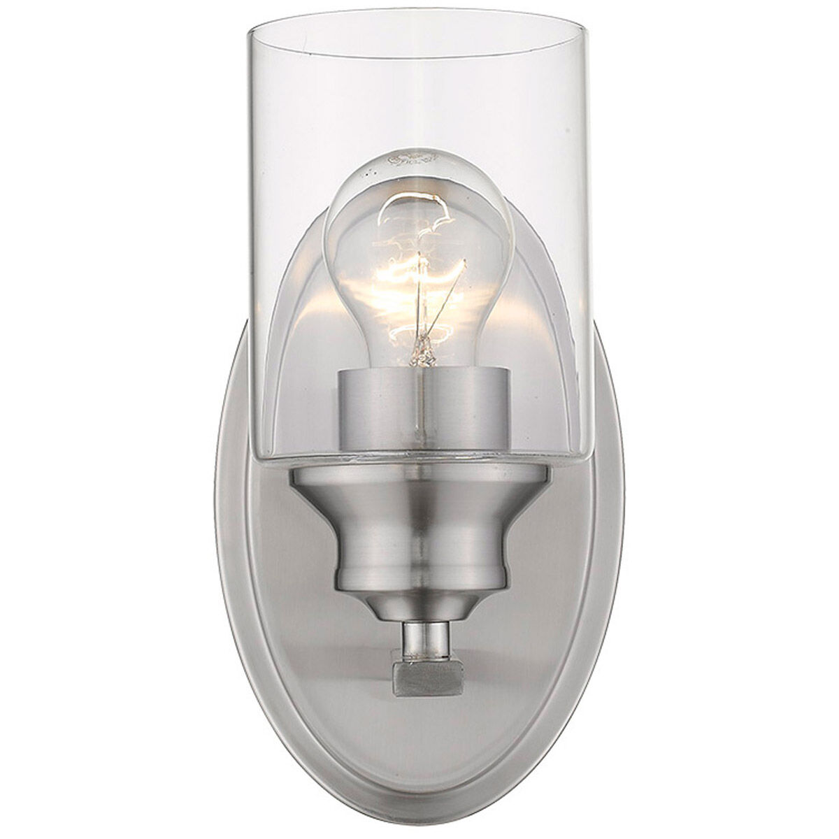Gemma 1 Light 5 inch Satin Nickel Sconce Wall Light