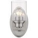 Gemma 1 Light 5 inch Satin Nickel Sconce Wall Light