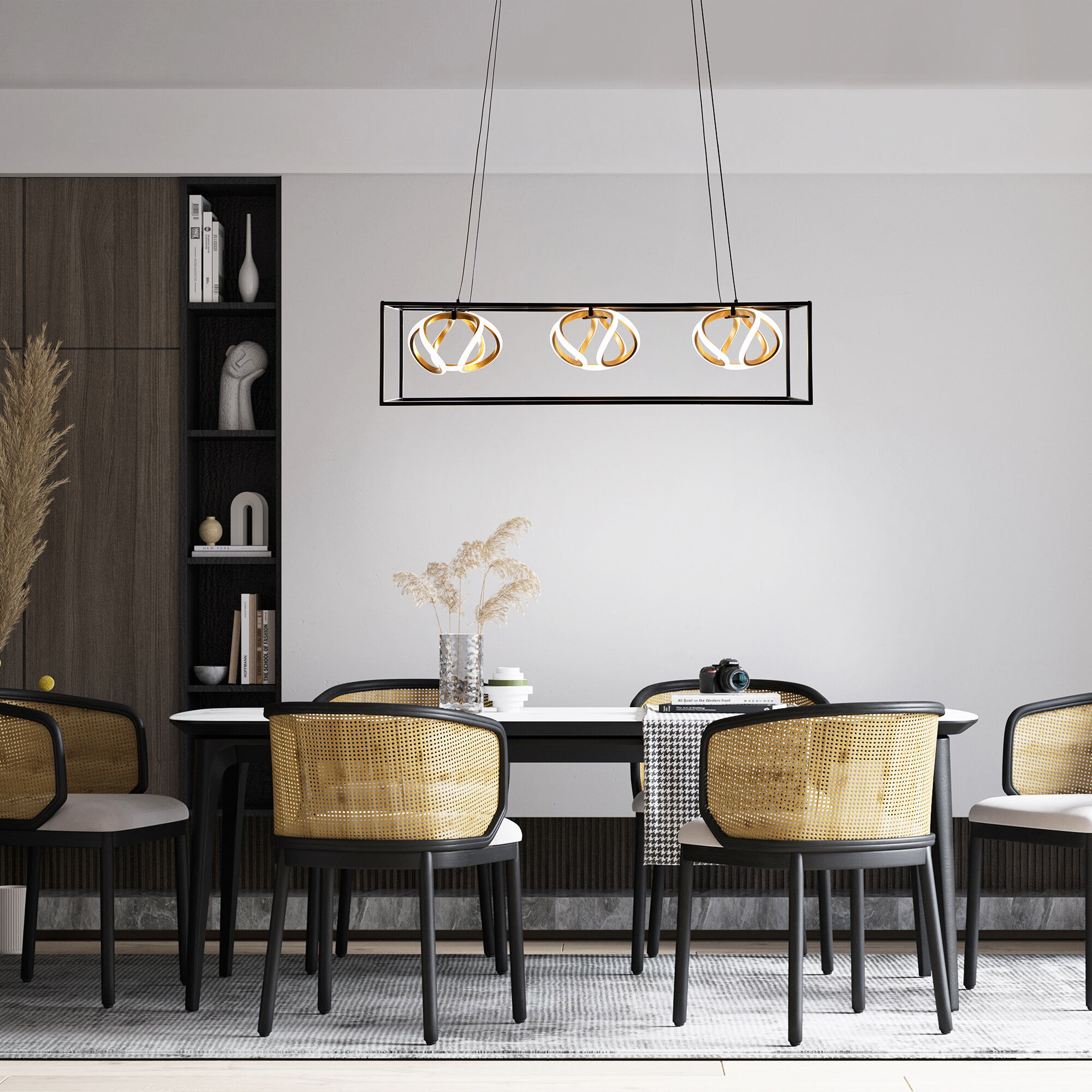 Black and gold dining room light shop