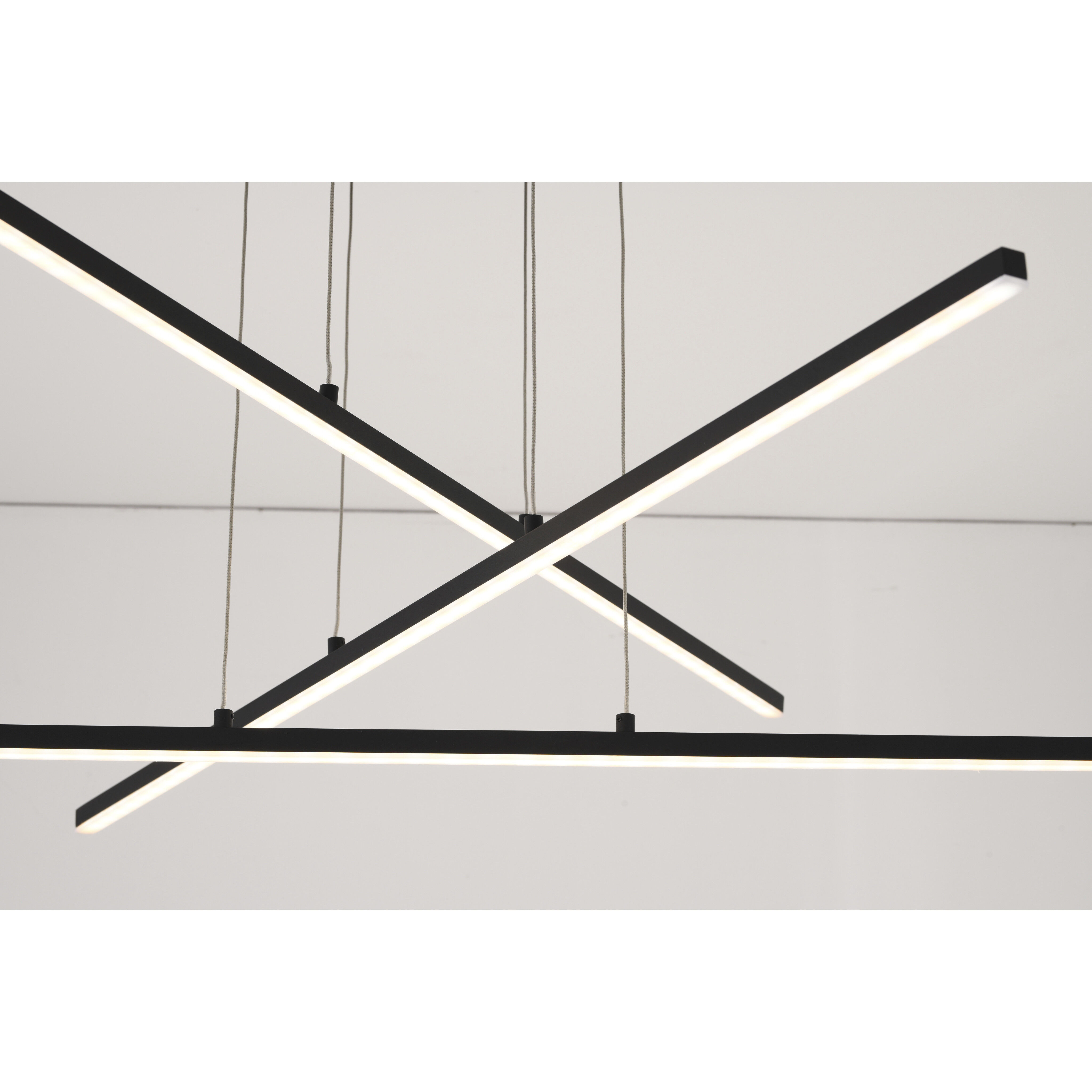 Canada LED 45.8 inch Matte Black Chandelier Ceiling Light