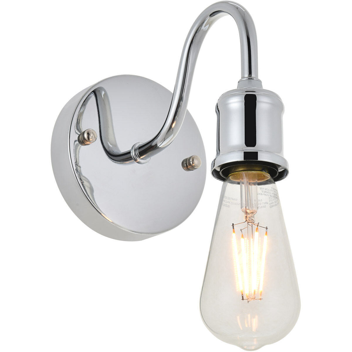 Serif 1 Light 5 inch Chrome Wall Sconce Wall Light