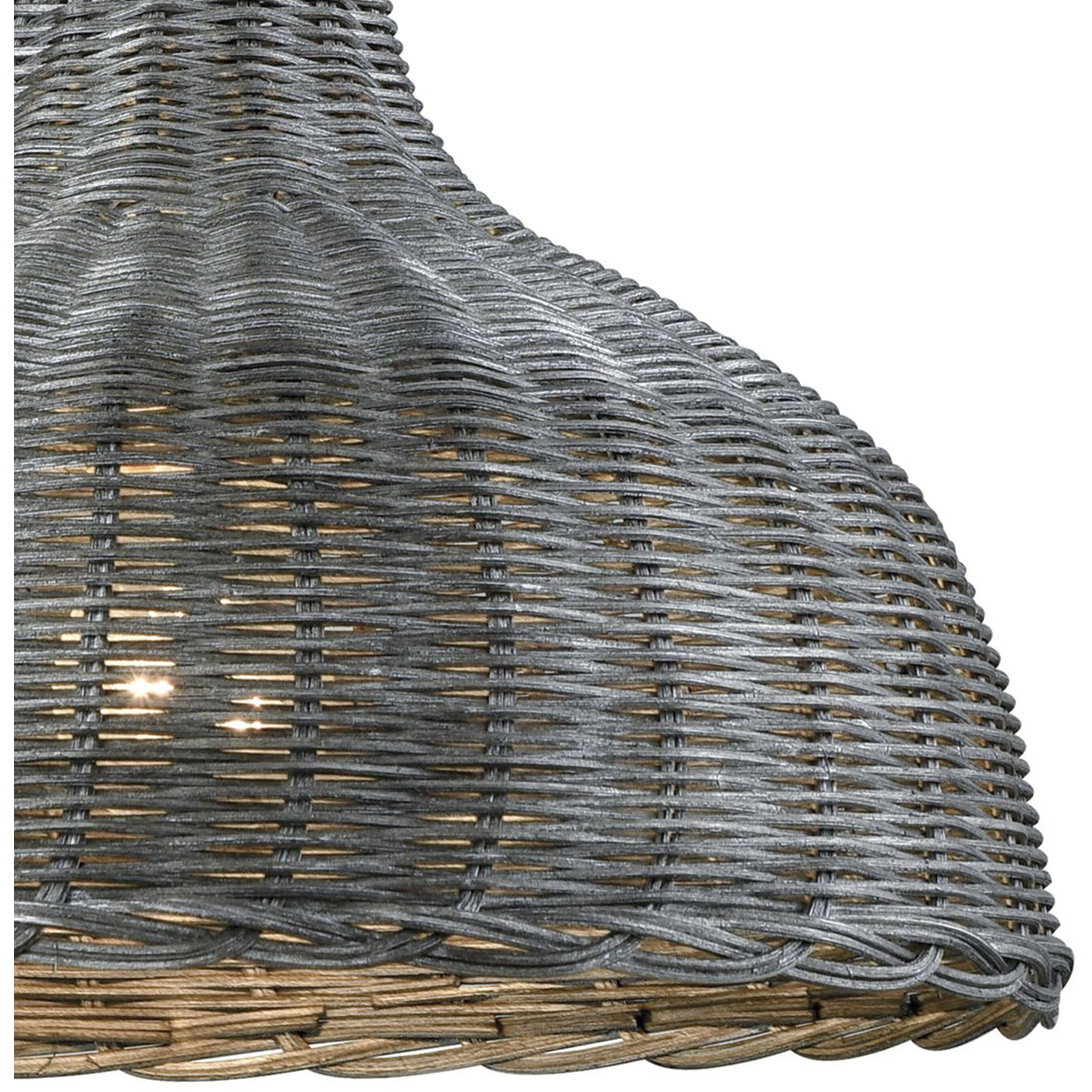 Pleasant Fields 1 Light 14 inch Weathered Gray with Graphite Pendant Ceiling Light