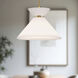 Alora Mood Chapelle Pendant Ceiling Light in Aged Gold and White Linen