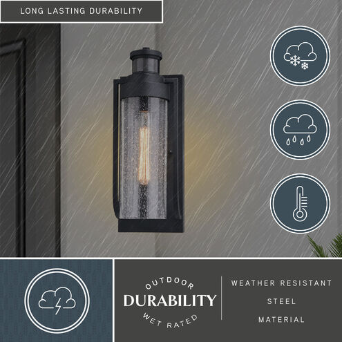 Lawton Textured Black Outdoor Motion Sensor