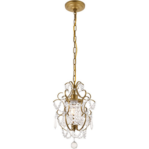 Kirin 1 Light 11 inch brass Pendant Ceiling Light