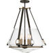 Eden Valley 5 Light 22 inch Smoked Iron/Aged Gold Pendant Ceiling Light, Convertible