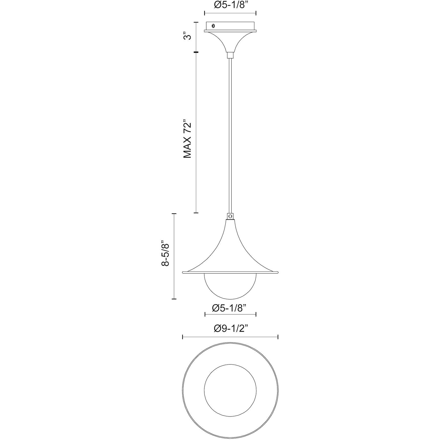 Alora Mood Fuji Pendant Ceiling Light in Matte Black