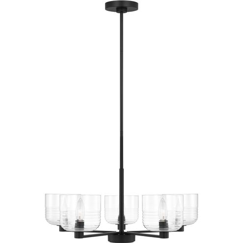 Drew & Jonathan Lochdale 5 Light 24 inch Midnight Black Chandelier Ceiling Light, Medium