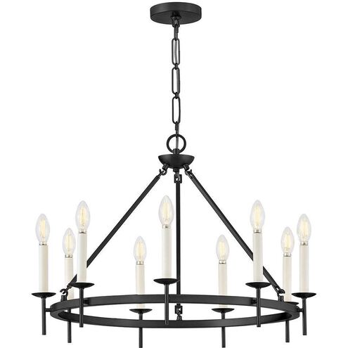 Copley 9 Light 27.75 inch Black Chandelier Ceiling Light