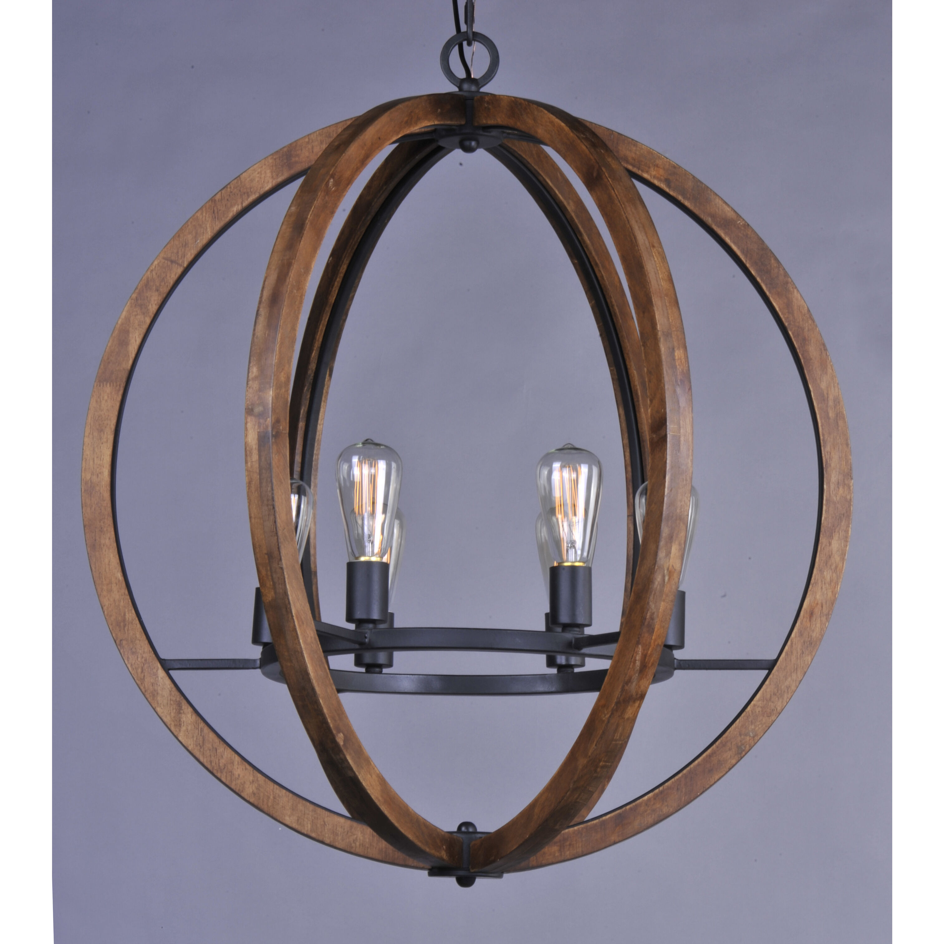 Bodega Bay 6 Light 30 inch Anthracite Chandelier Ceiling Light in Bulb Not Included