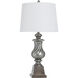 Worthby 32 inch 150.00 watt Dark Silver Table Lamp Portable Light