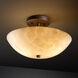 Clouds 2 Light 14 inch Antique Brass Semi-Flush Bowl Ceiling Light in Incandescent