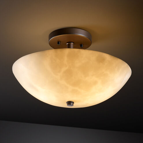 Clouds 2 Light 21 inch Dark Bronze Semi-Flush Bowl Ceiling Light in Incandescent