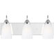 Seville 3 Light 21 inch Chrome Wall Bath Fixture Wall Light