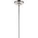 Laria 1 Light Polished Nickel Pendant Ceiling Light in Opal