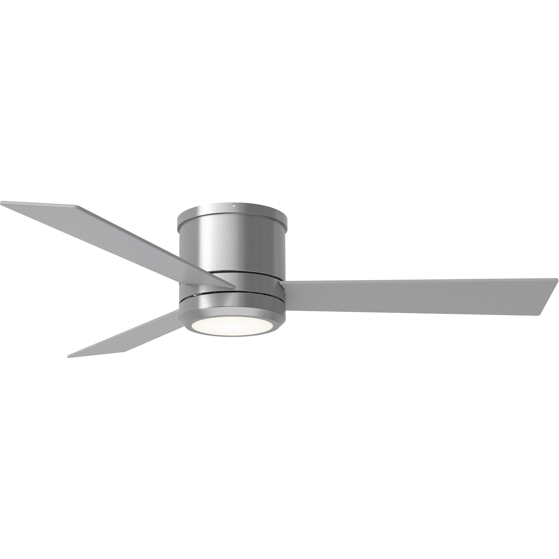 Clarity 56 56 inch Brushed Steel with Silver Blades Ceiling Fan in American Walnut