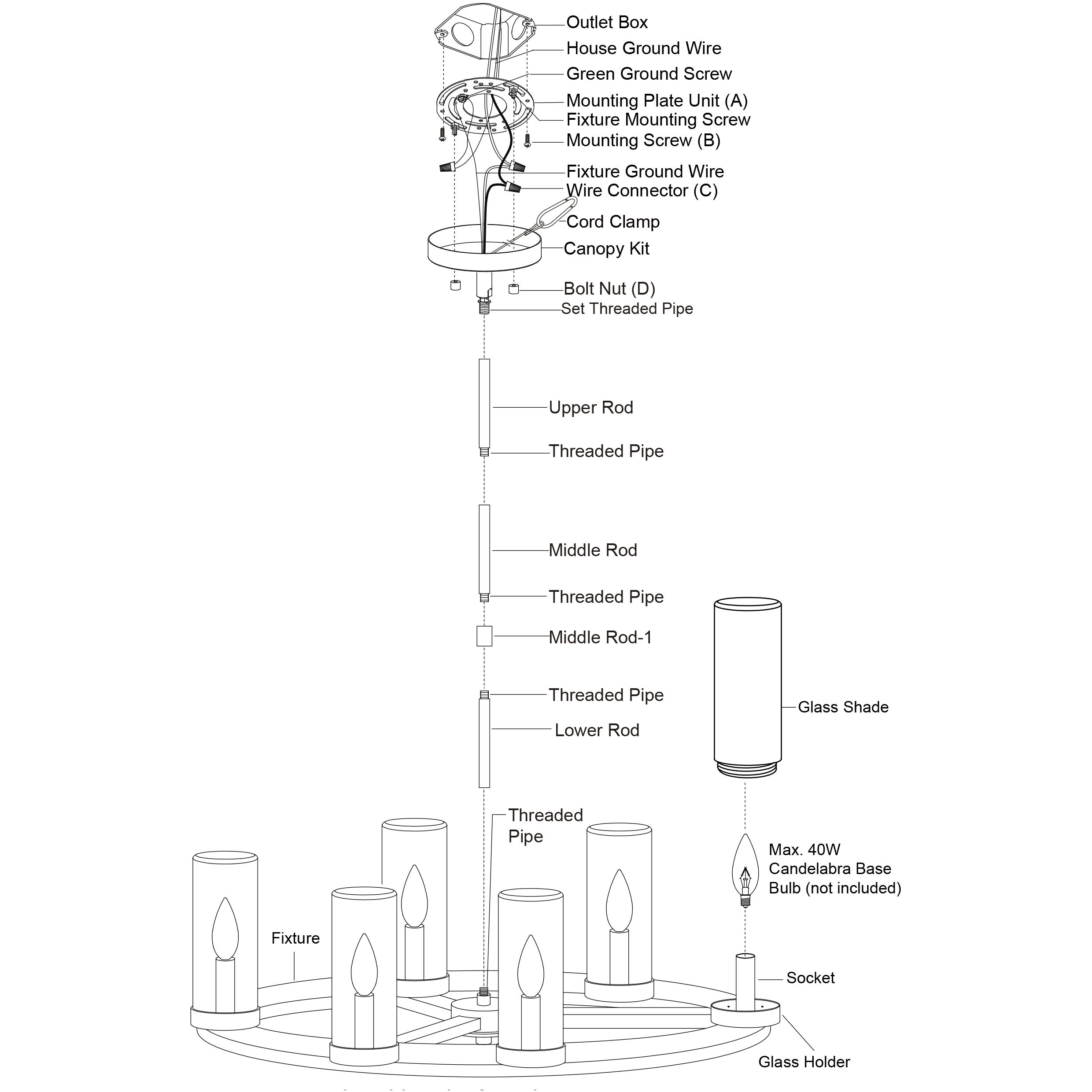 Grantley LED 26 inch Matte Black Chandelier Ceiling Light