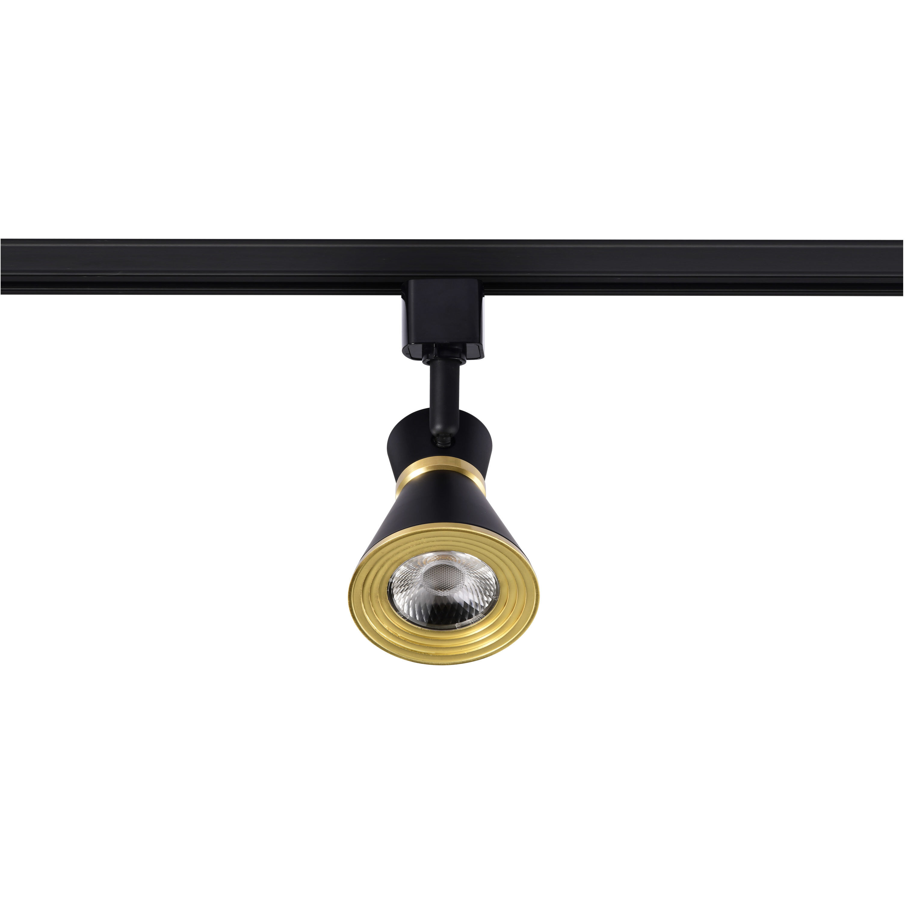 Brentwood 1 Light 120 Matte Black and Brushed Brass Track Lighting Ceiling Light