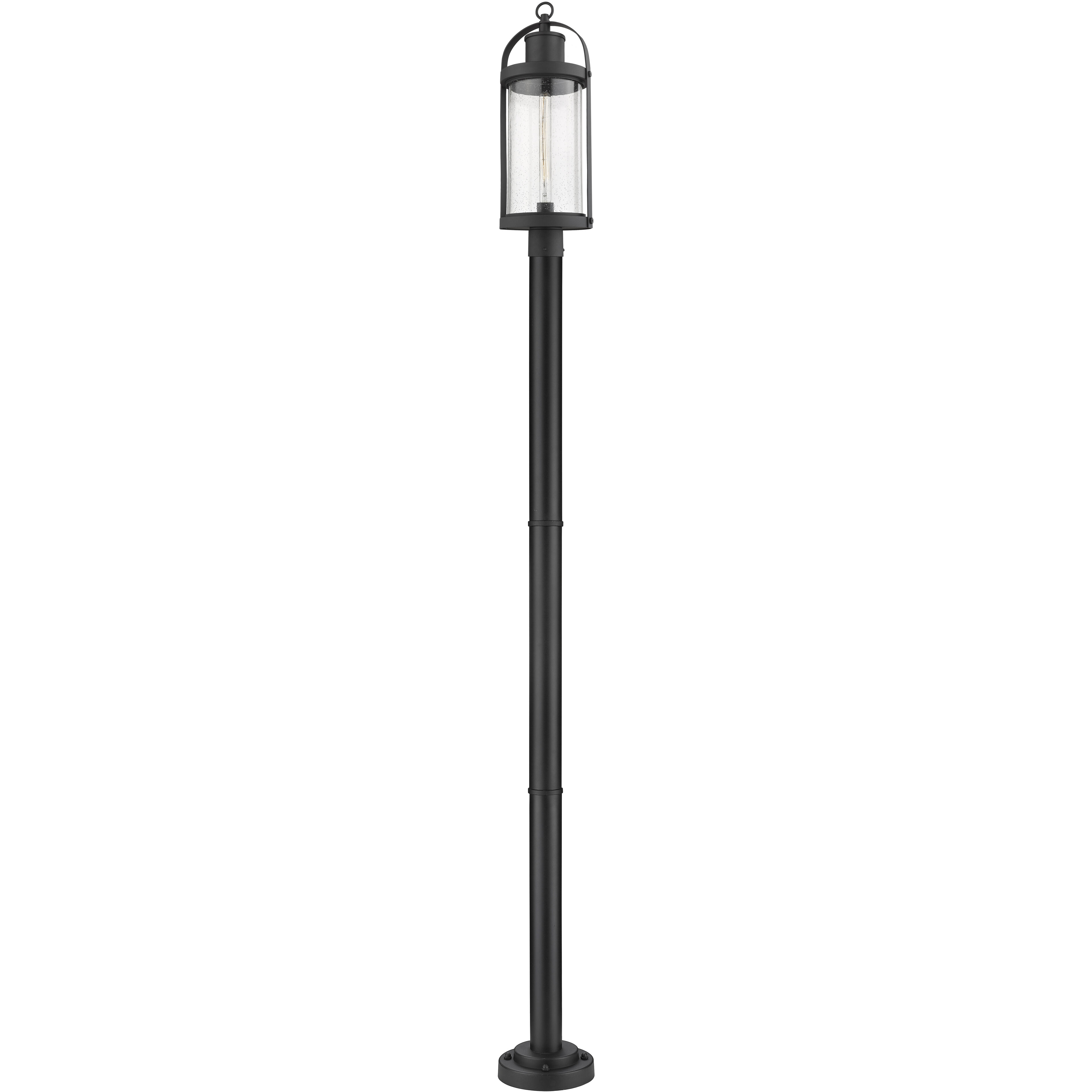 Roundhouse 1 Light 98.5 inch Black Outdoor Post Mounted Fixture in 17.75