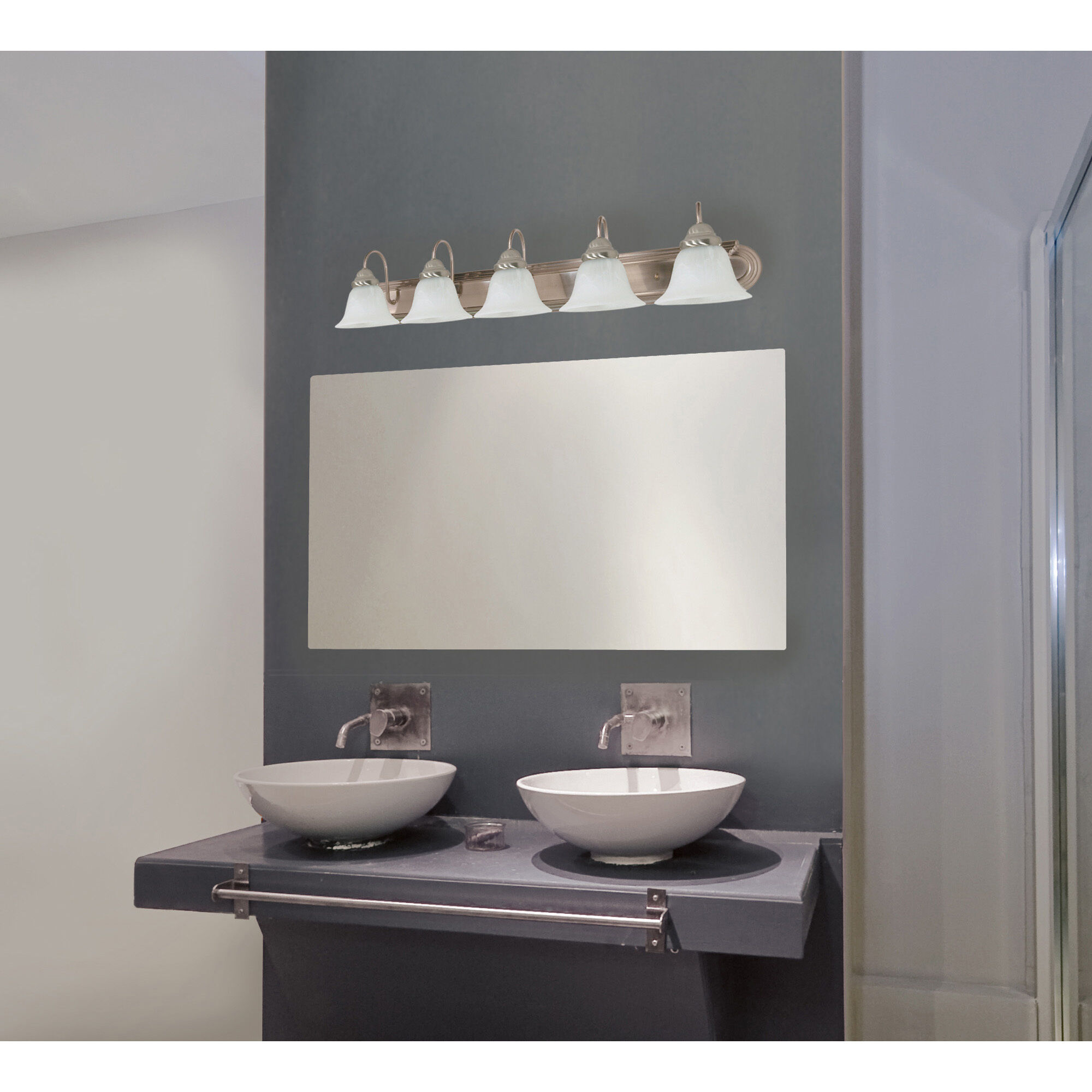 36 inch brushed nickel vanity shop light