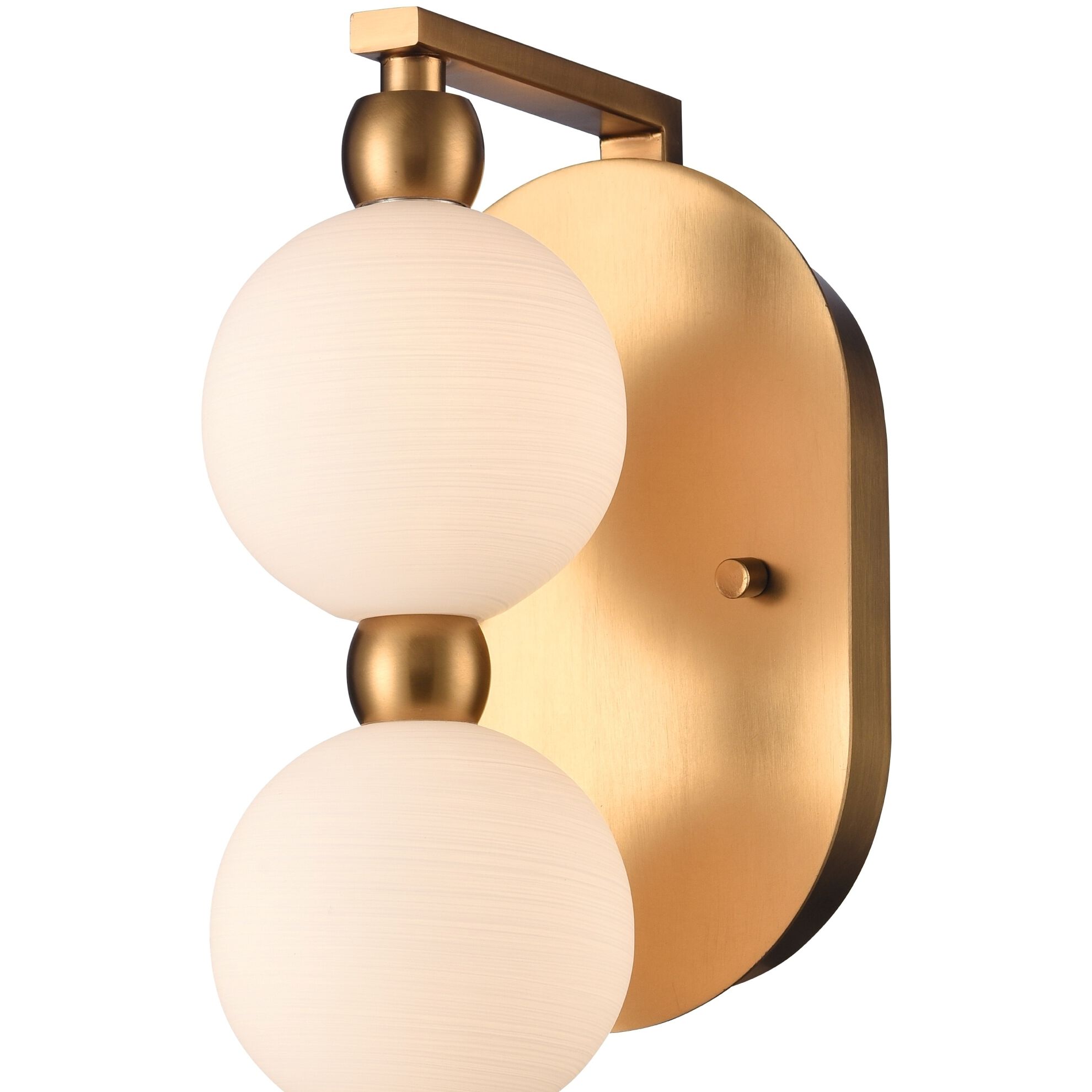 Mod 3 Light 6.75 inch Satin Brass Sconce Wall Light