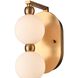Mod 3 Light 6.75 inch Satin Brass Sconce Wall Light