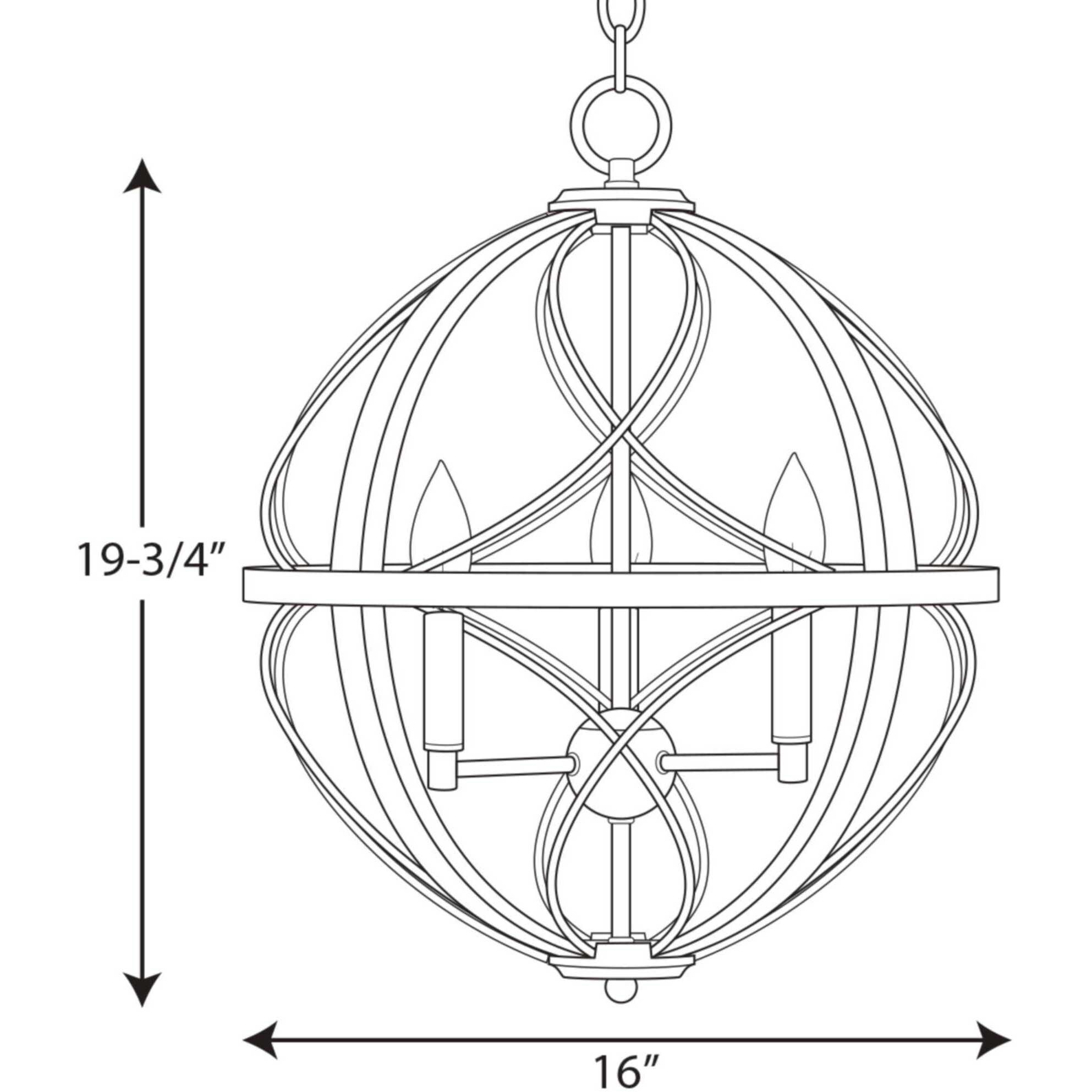 Brandywine 3 Light Silver Ridge Pendant Ceiling Light